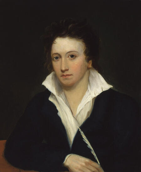 Portrait of author Percy Bysshe Shelley